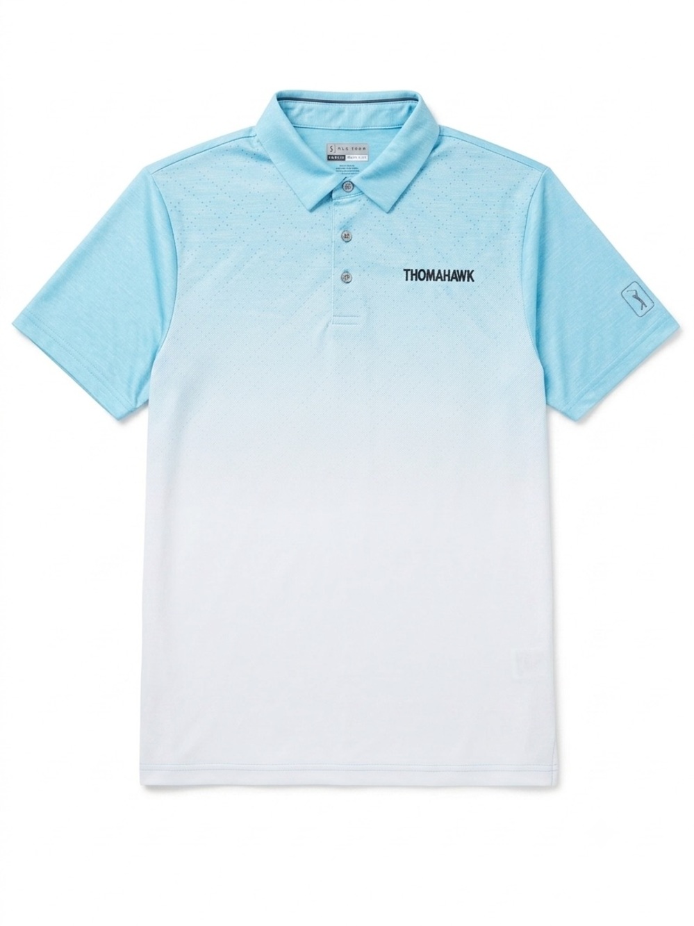 PGA Tour Light Blue to White Ombre Polo